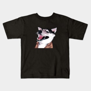 Siberian Husky Laugh Kids T-Shirt